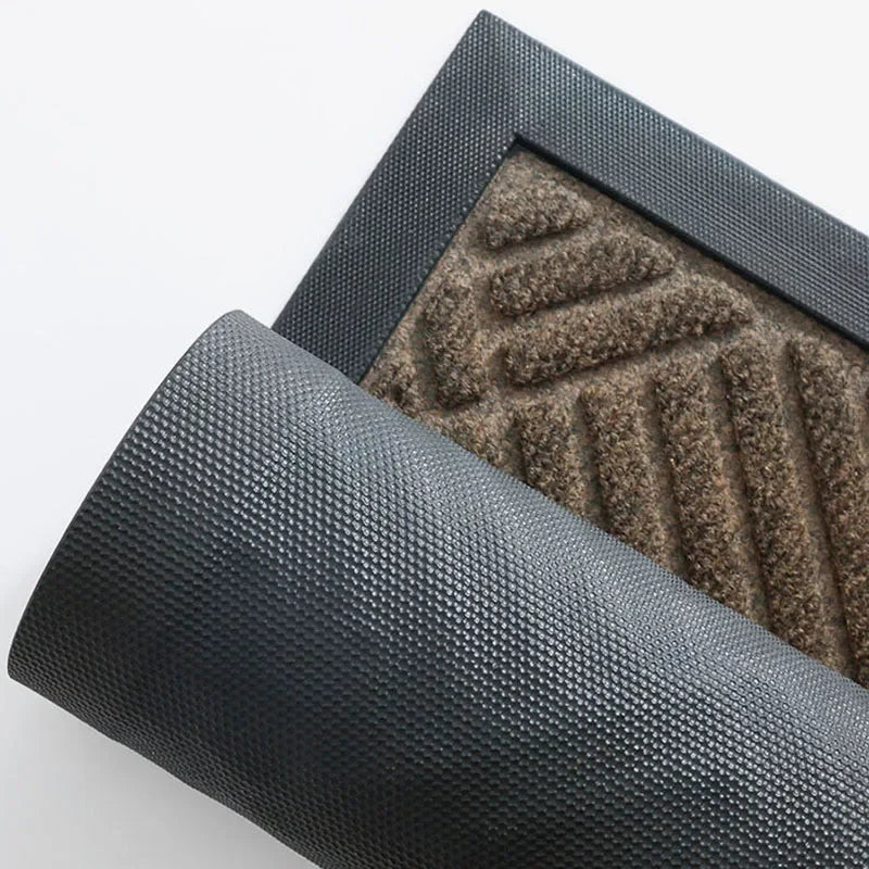 Alfombra de goma grande para interior y exterior Decorbites™ | Esterilla raspadora de zapatos duradera