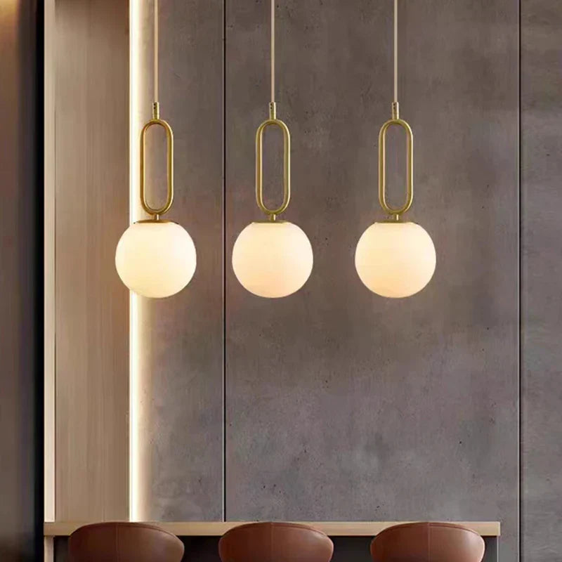 DecorBites™ Brass LED Pendant Lights with Natural Marble Finish and Adjustable G9 Bulb