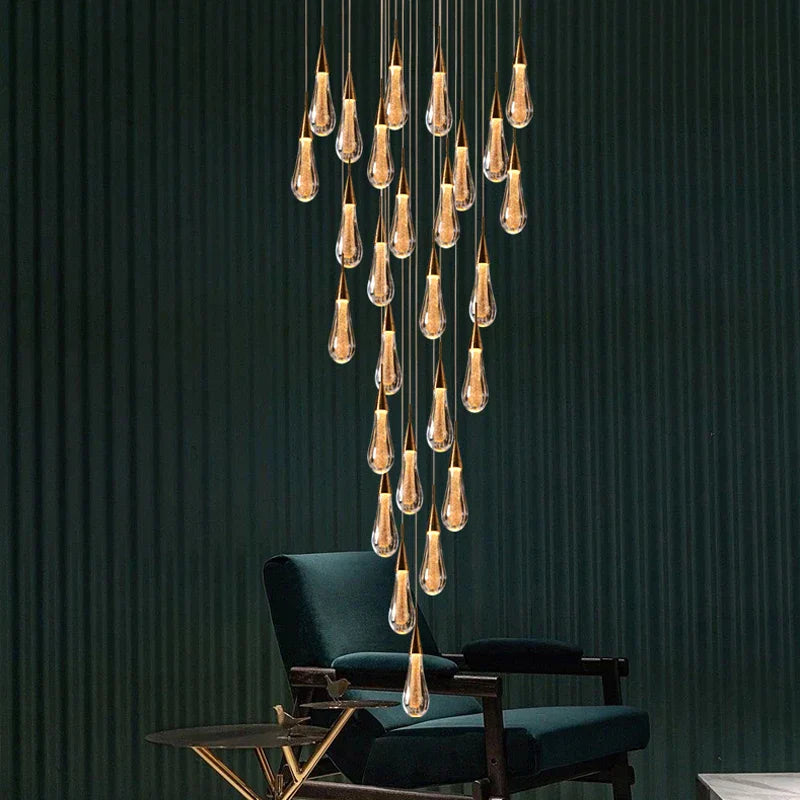 Gold Modern Crystal Chandelier 26-Light Dining
