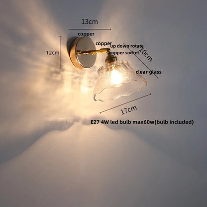 DecorBites™ Clear Glass LED Wall Sconce Modern Rotate Stair Light