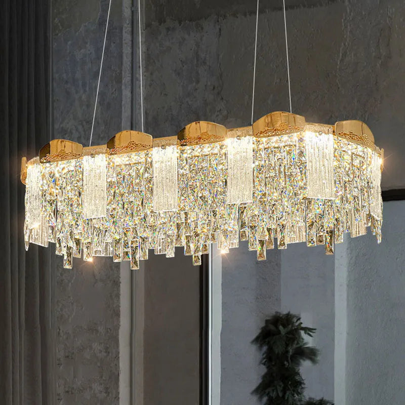 DecorBites™ Crystal Ceiling Chandelier: Modern Luxury Lighting for Living Room, Dining Room, Bedroom