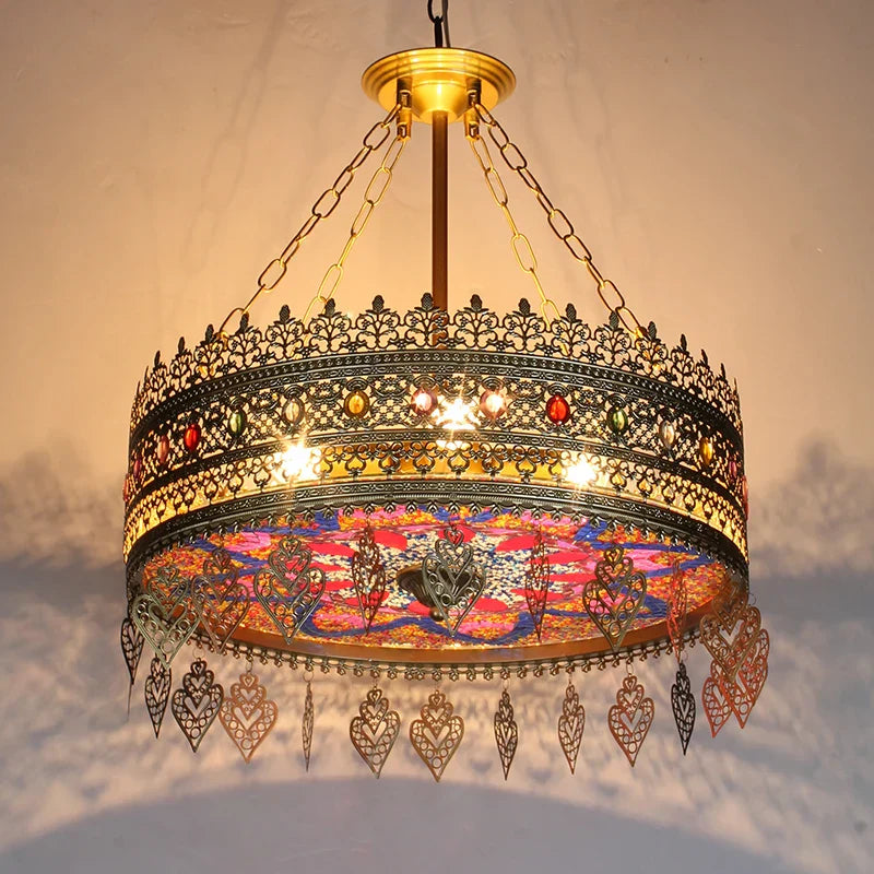 DecorBites™ Bohemian Exotic Stained Glass Pendant Lights LED E27 for Home Decor & Dining