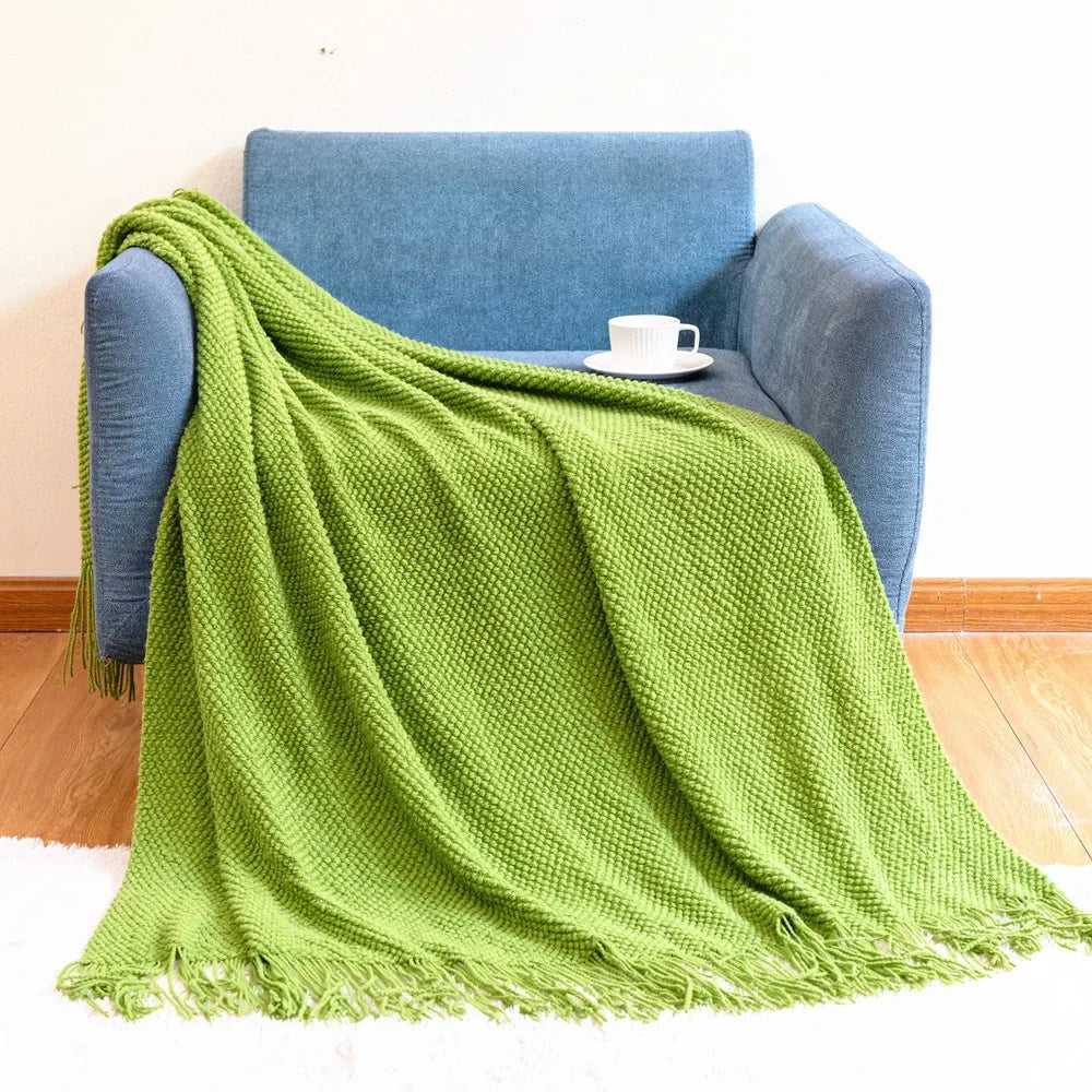 Pineapple Knit Throw Blanket