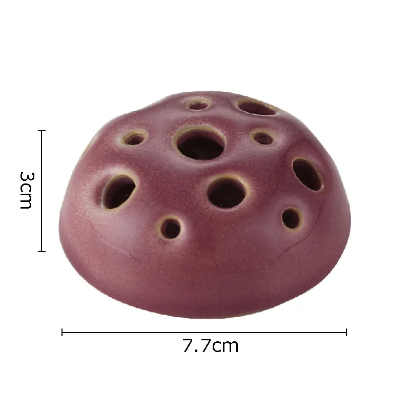 DecorBites™ Lotus Seedpod Ceramic Vase Artificial Flower Pot Modern Desk Decor