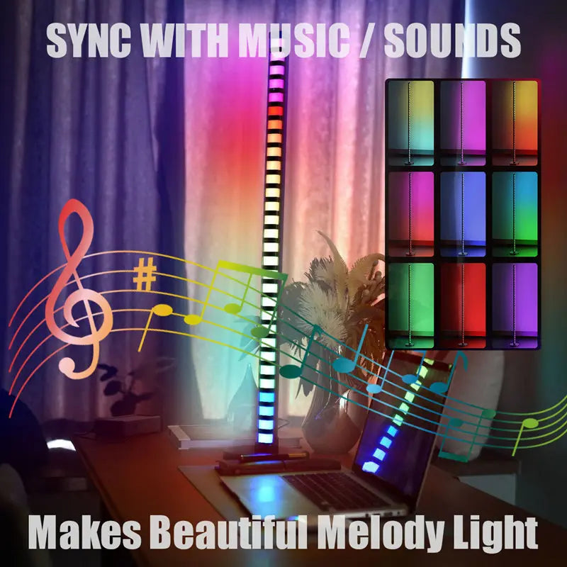 DecorBites™ LED Music Melody Floor Lamp with Bluetooth Control for Party Decor