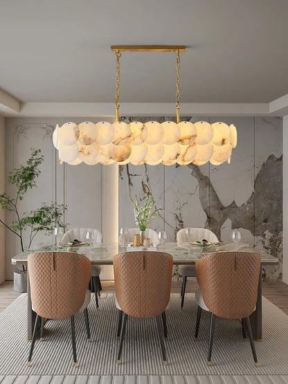 Big Ceiling Chandelier Marble Lighting over Living Room Foyer Luxury Hanging Lamps Stone Elegant Lustres 2024