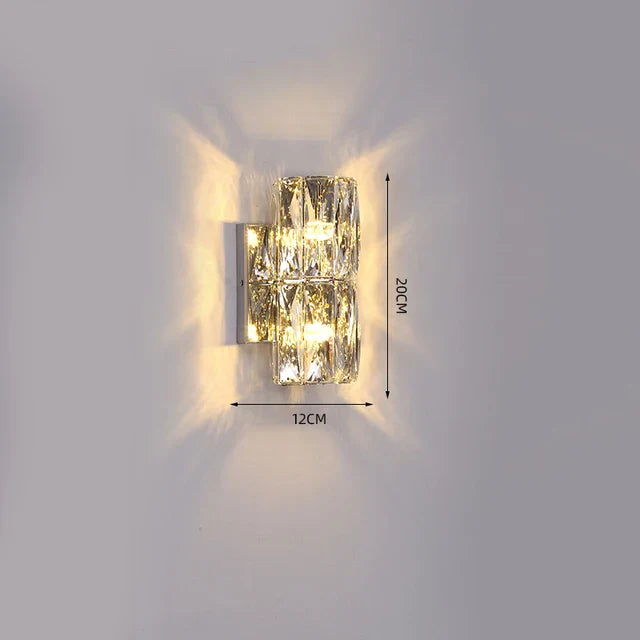 DecorBites™ Crystal Wall Lamp: Elegant Post-Modern Light for Dining Living Study Room