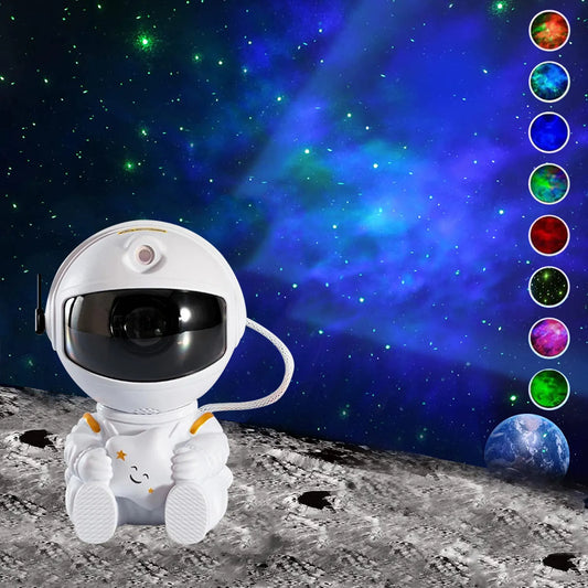 DecorBites™ Astronaut Galaxy Starry Sky Projector Night Light with Remote Control for Bedroom, Kids - Gift Ready.