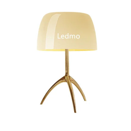 DecorBites™ Glass Shade Table Lamp: Designer Tripod Desk Light for Bedroom