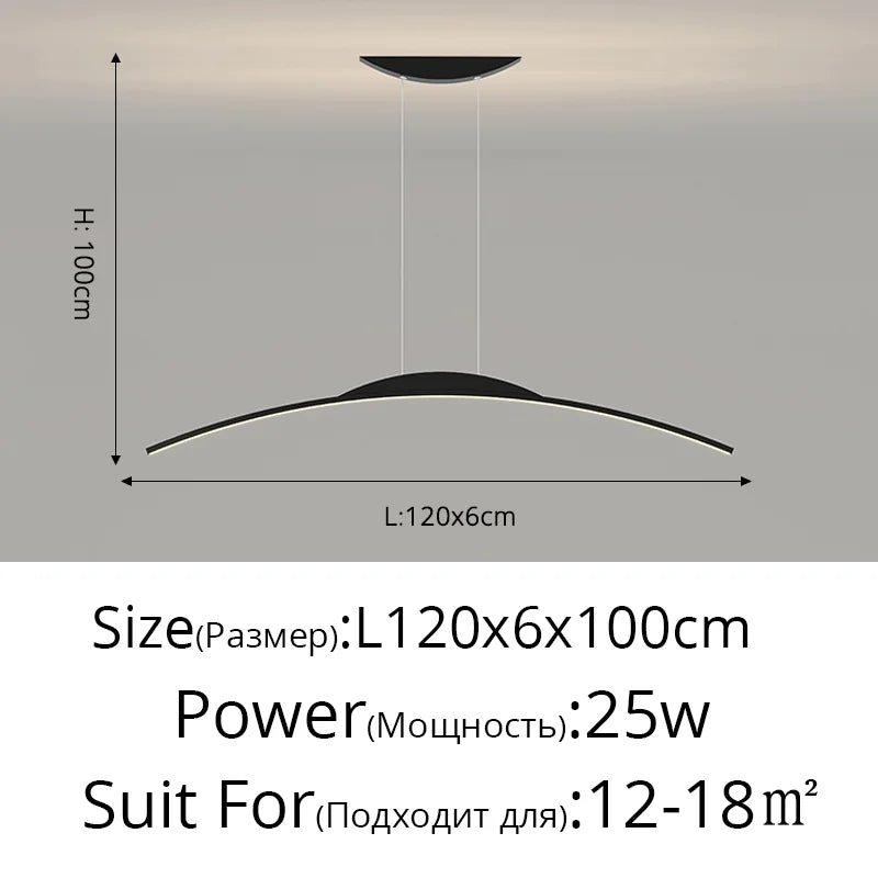 DecorBites™ LED Ceiling Pendant Lamp: Minimalist Chandelier, Height Adjustable, Home Decor Solution