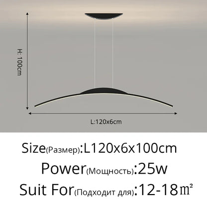 DecorBites™ LED Ceiling Pendant Lamp: Minimalist Chandelier, Height Adjustable, Home Decor Solution