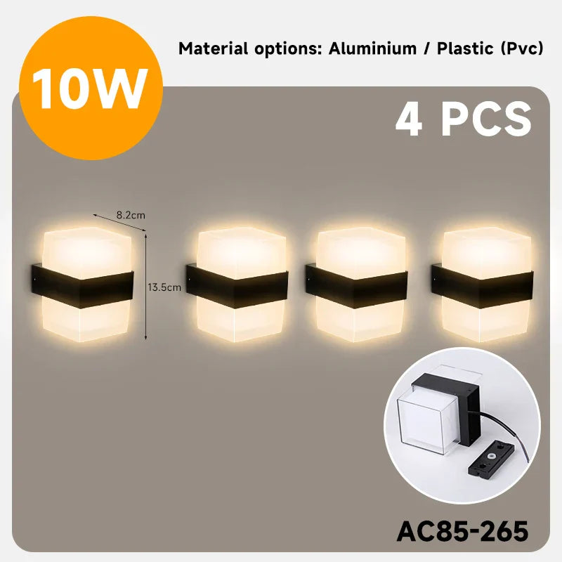 Aplique de pared LED DecorBites™ para decoración del hogar y el jardín, luminaria impermeable para escaleras