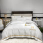 Decobites Silk Bedding Set: Washed Ice-Cream Satin Four-Piece, Skin-Friendly & Breathable Sheets