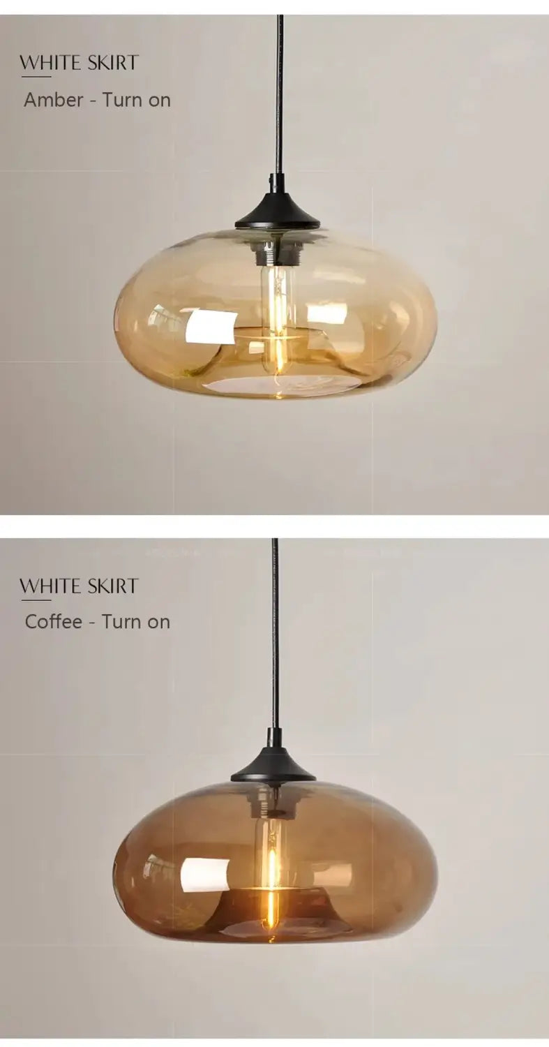 DecorBites™ Colorful LED Glass Pendant Lights for Restaurant