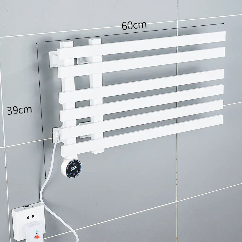 DecorBites™ Electric Towel Warmer Rack Thermostatic Digital Display Stainless Steel Holder