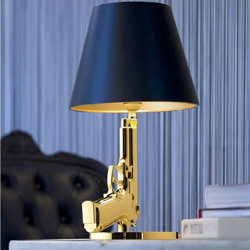 DecorBites™ Gold LED Floor Lamp: Postmodern Designer Corner Light for Living Room and Bedroom