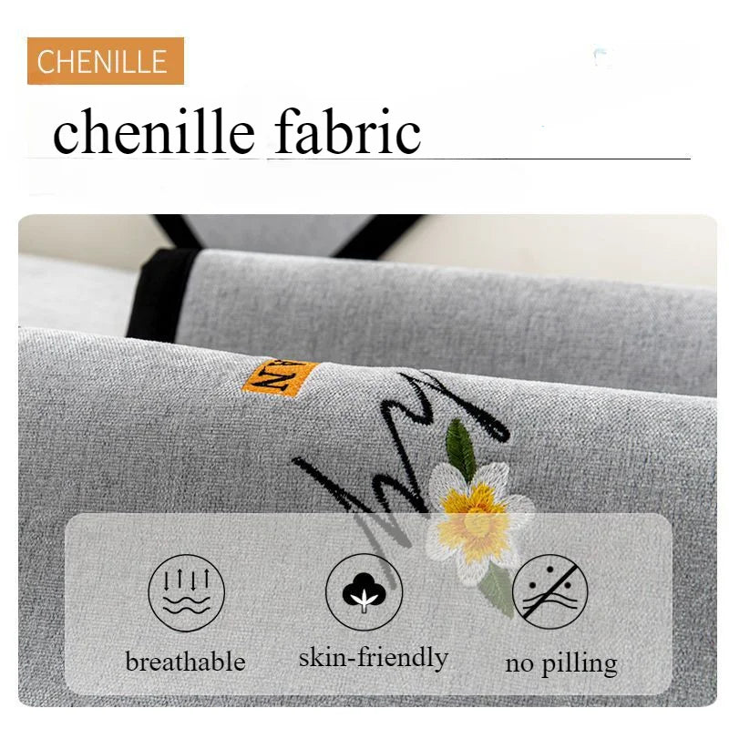 Chenille Embroidered Sofa Cover