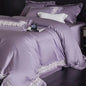 Decobites 1200TC Egyptian Cotton Lace Embroidery Bedding Set: 1 Duvet, 1 Sheet, 2 Pillowcases