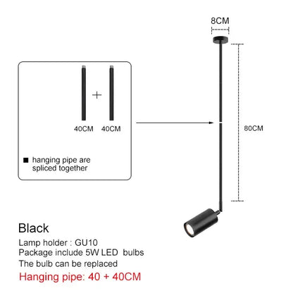 Nordic Adjustable Black or Brass Pendant Light