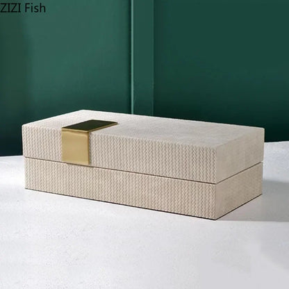 DecorBites™ Leather Jewelry Box: Chic Storage Solution for Dresser or Desk