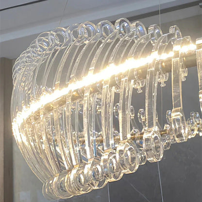 DecorBites™ Golden Round Ceiling Chandelier for Bedroom Dining Art Gallery Indoor LED Fixture