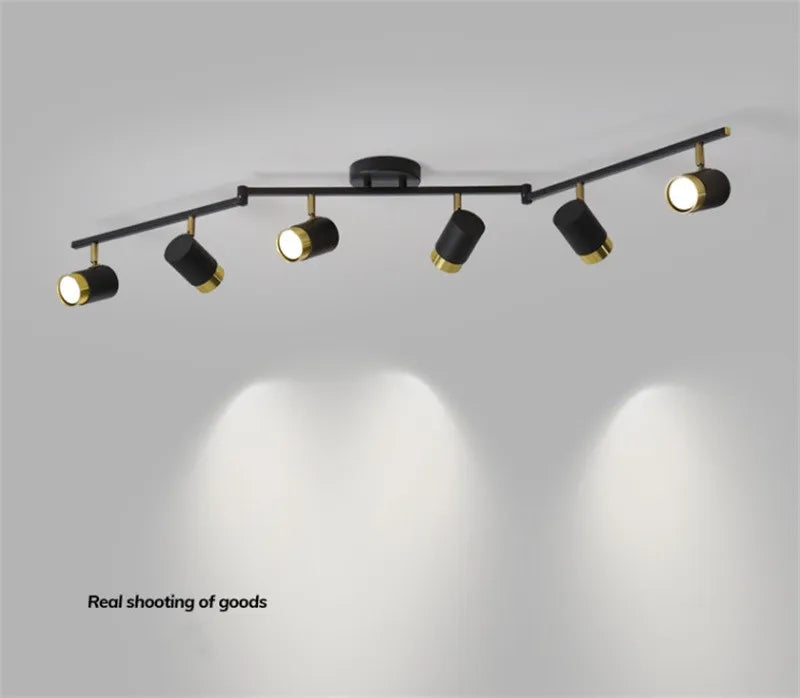 DecorBites™ Ceiling Chandelier Black White LED Spotlight for Living Room Bedroom Dining