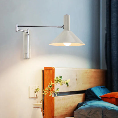 DecorBites™ Industrial Metal Wall Lamp with Extendable Arms for Bedside Reading