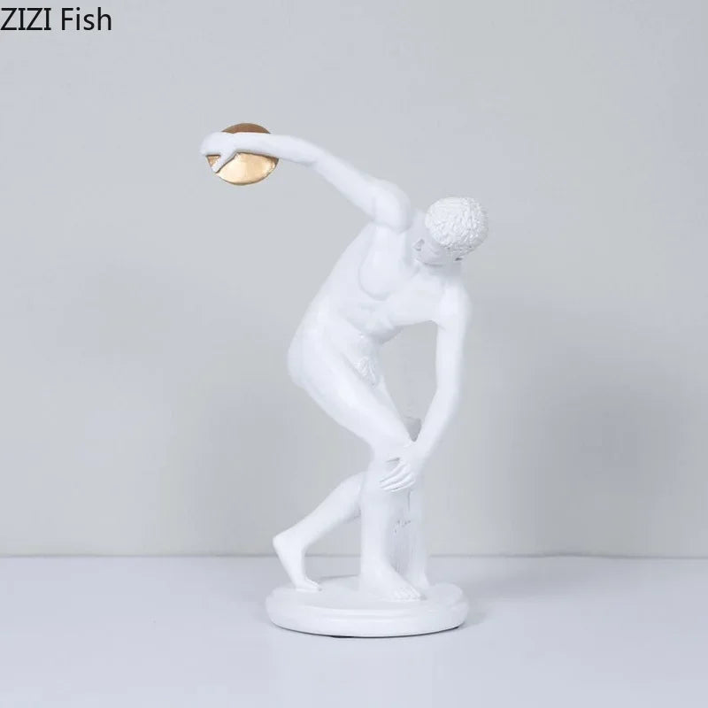 DecorBites™ Discus Thrower Resin Sculpture Athlete Desk Decoration Ornaments