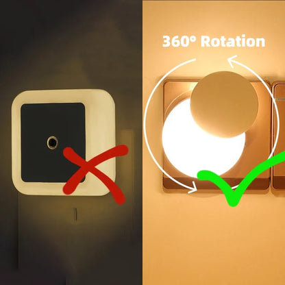 Lámpara de noche LED DecorBites™ con sensor de luz para dormitorio infantil