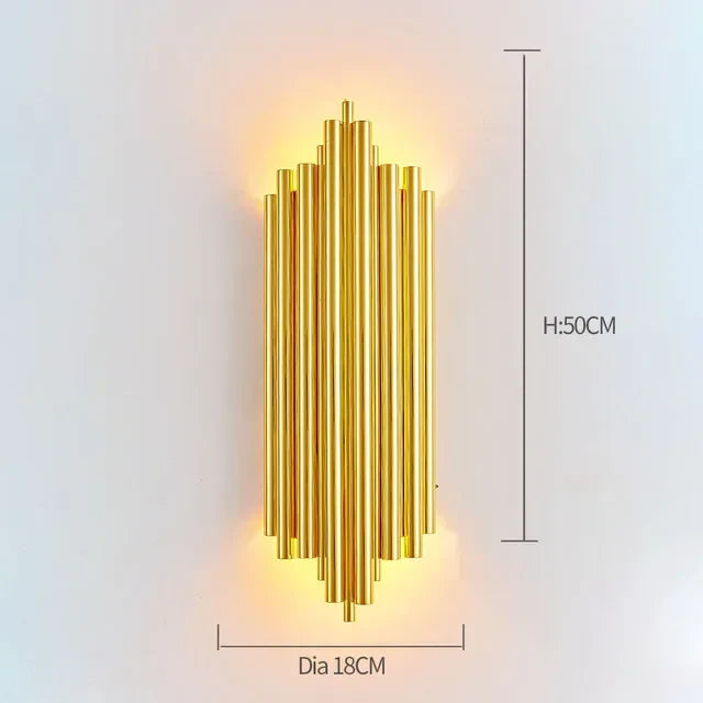 DecorBites™ Glass Rod Crystal Wall Sconce: Modern Luxury Bedroom Living Room Light