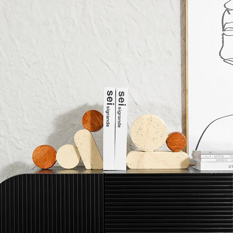 DecorBites™ Artesanías de resina con círculos geométricos - Figuras de piedra ahuecadas