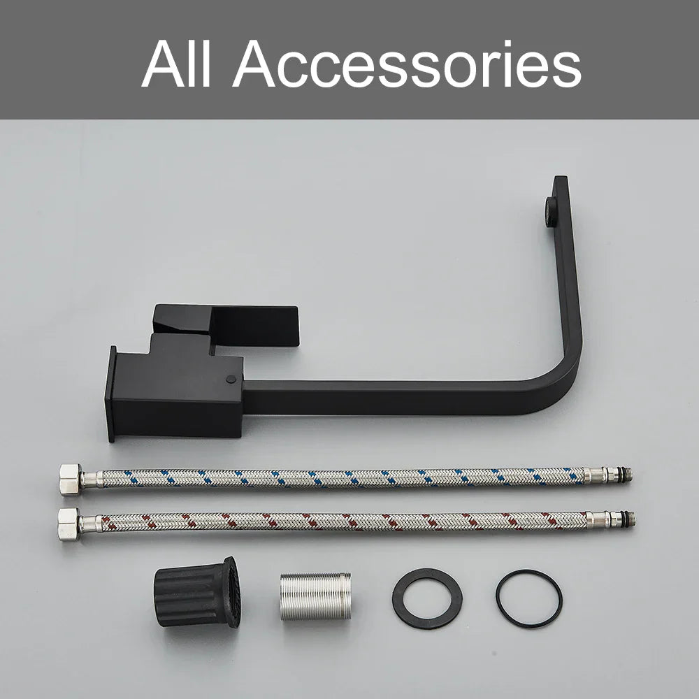 DecorBites™ Kitchen Faucet: Chrome/Gold 360° Rotation Mixer Tap, Deck Mounted Utility Sink