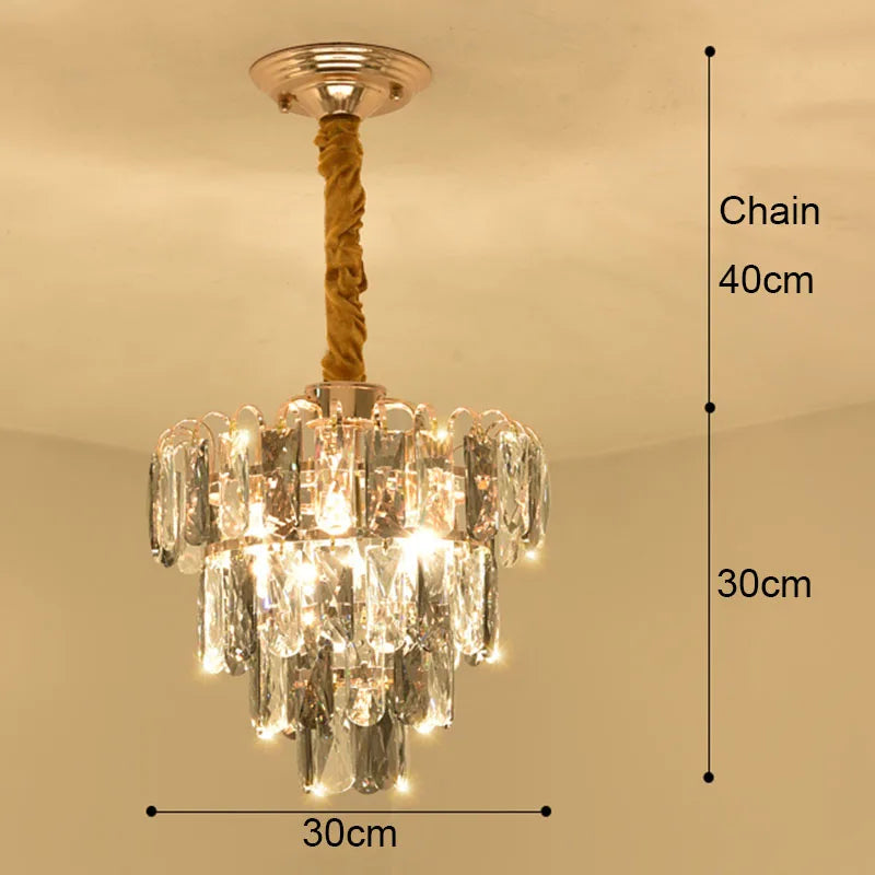 DecorBites™ Crystal LED Ceiling Chandelier for Home Decor