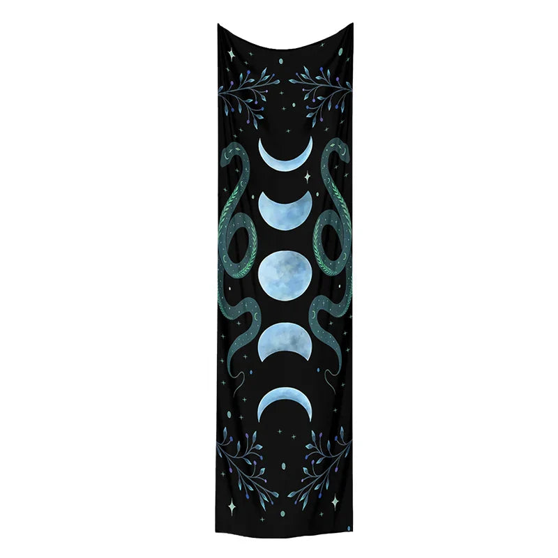 Moon Phase & Moth Tapestry Wall Hanging for Bohemian Home Decor by Decobites