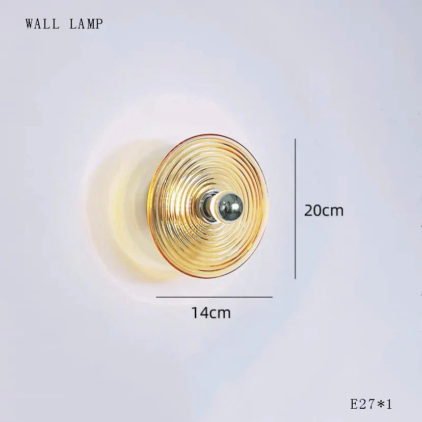 DecorBites™ Glass Wall Lamp Dimmable LED Modern Light Fixture for Living Room