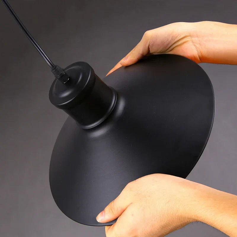 DecorBites™ Bird Cage Industrial Chandelier: Retro Black Pendant Light for Restaurant and Bar