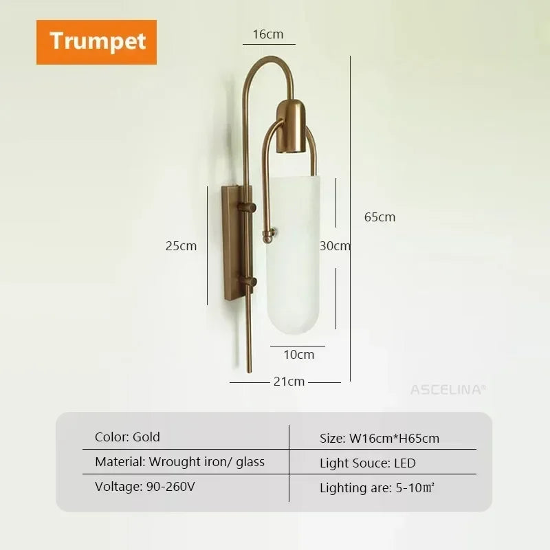 DecorBites™ Glass Shade LED Wall Lamp for Living Room, Bedroom, Aisle, Stairs