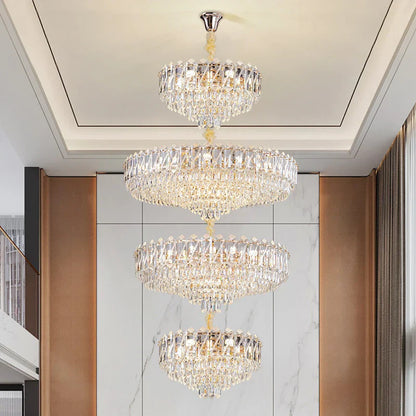 DecorBites™ Crystal Living Room Chandelier: Modern Luxury High-Rise Villa Personality Creative Hotel Décor