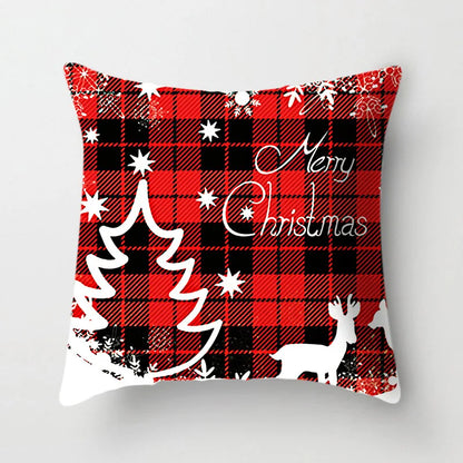 DecorBites™ Christmas Cushion Cover 45x45cm Xmas Pillowcase for Sofa - Happy New Year 2023