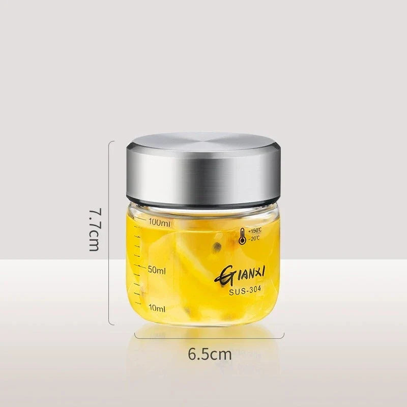 DecorBites™ Glass Sealed Jug | Vacuum Airtight Food Storage Jar | Kitchen Organizer