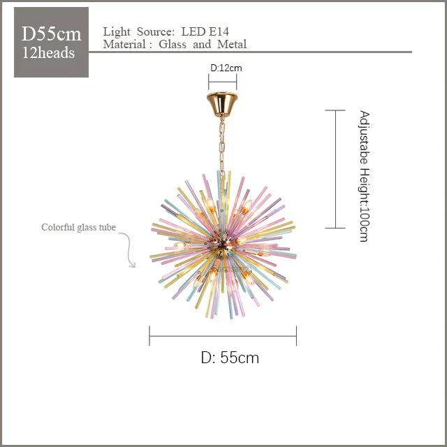 Decorbites™ Dandelion-Hängeleuchte: Lebendige Kinder-Kronleuchter-Beleuchtung für moderne, farbenfrohe Räume