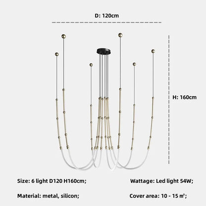 DecorBites™ Bamboo Pendant Lights: Nordic Loft Stair LED Luminarias for Minimalism Decor