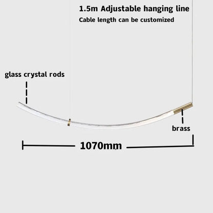 ثريا كريستال DecorBites™‎ معلقة على شكل درج لغرفة المعيشة أو جزيرة المطبخ أو غرفة الطعام أو البار