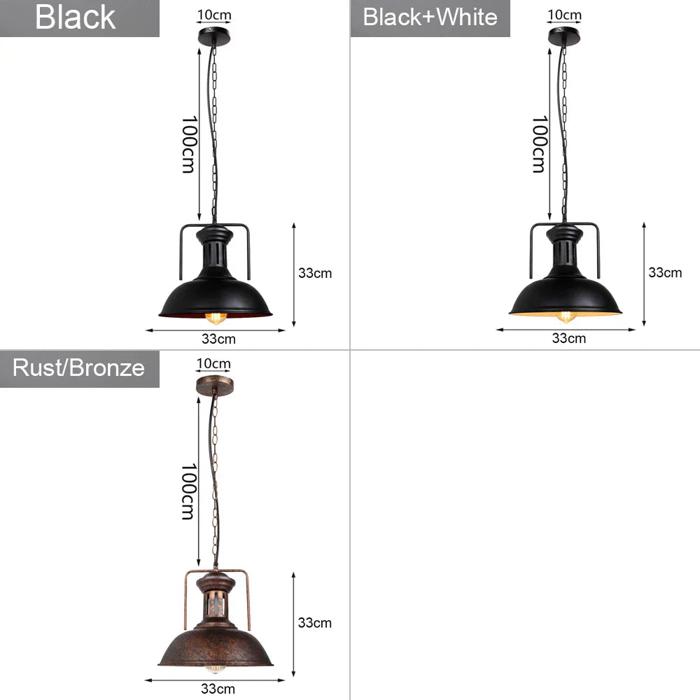 Decorbites™ Industrielle Loft-Hängeleuchte Pendellampe LED Edison Vintage Hängelampe