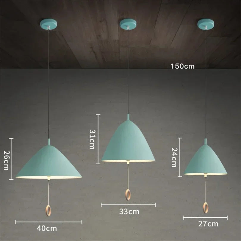 DecorBites™ Designer Pendant Light for Dining Room & Bedroom, Pull Switch E27 Fixture