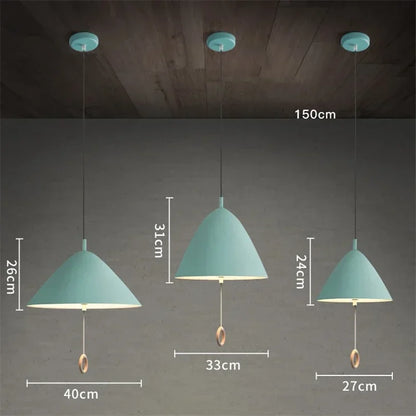 DecorBites™ Designer Pendant Light for Dining Room & Bedroom, Pull Switch E27 Fixture