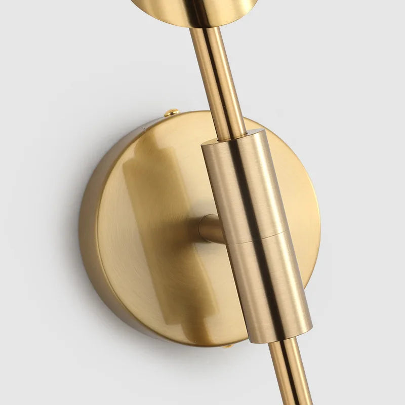 Lámpara de pared DecorBites™ Gold LED de un solo cabezal para sala de estar, dormitorio y pasillo