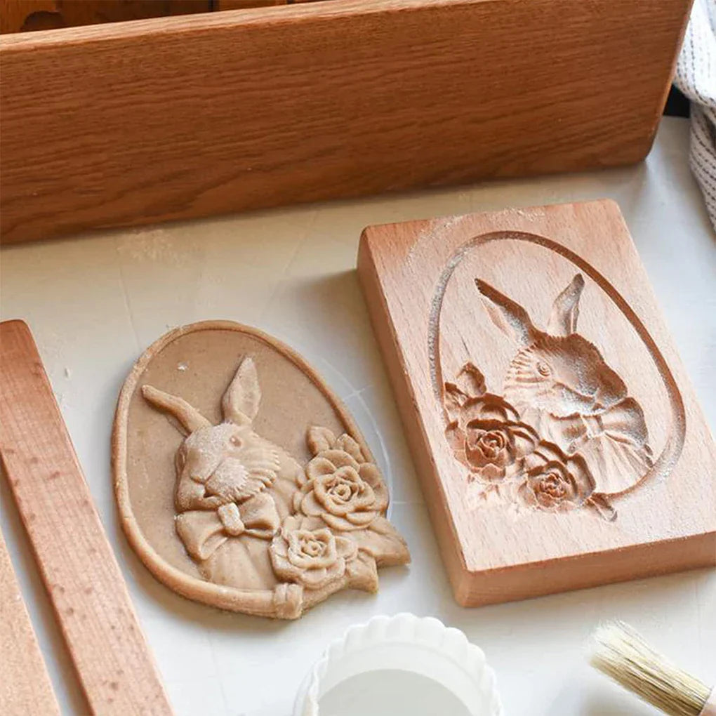 قالب خشبي لكعكة خبز الزنجبيل من DecorBites™: ملحق خبز منزلي الصنع