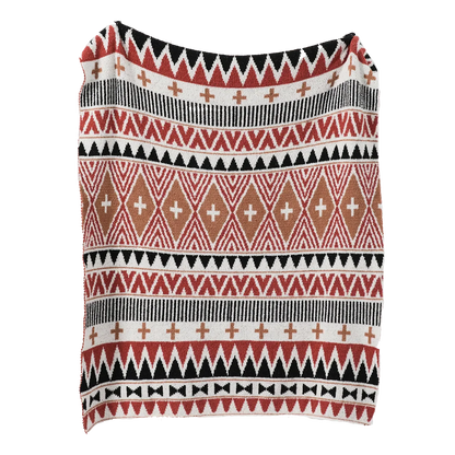 DecorBites™ Bohemian Flower Knitted Throw Blanket