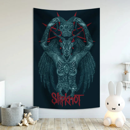 DecorBites™ Heavy Mental Music Tapestry Wall Hanging- Hippie Art Room Flag